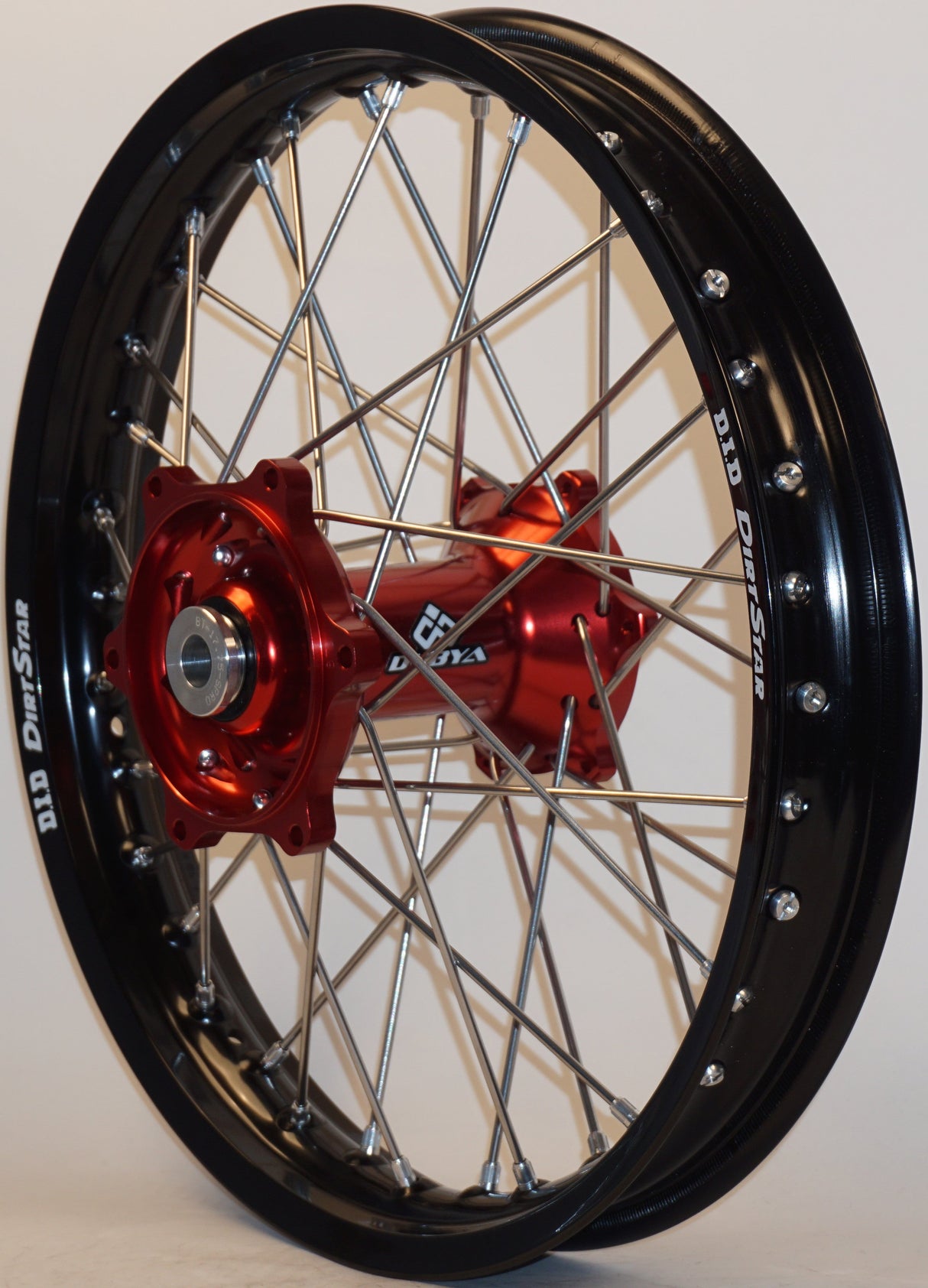 DUBYA Rear Wheel 2.15 X 18 Red Hub Black Rim 56-4073RB