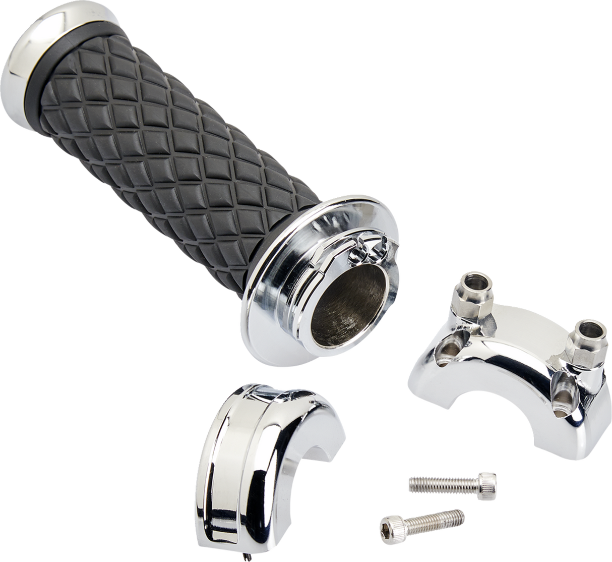 Puños BILTWELL - Aluminio - Personalizados - Cromo 6606-105-01