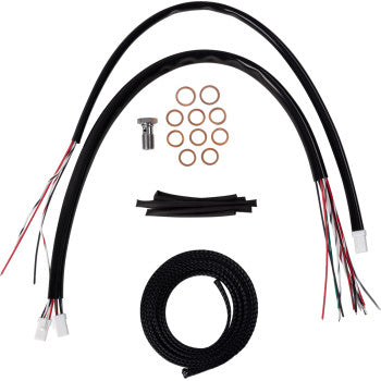 LA CHOPPERS Handlebar Cable/Brake Line Kit - Complete - 12" - 14" Handlebars - Black Vinyl Glide 2023-2024 LA-8059KT2-13B