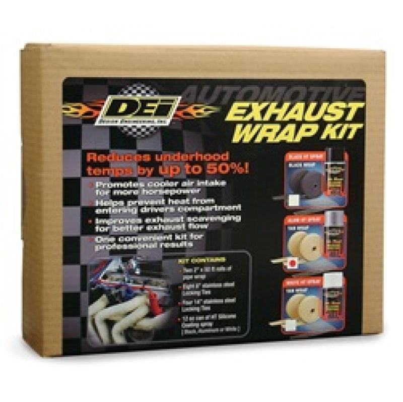 DEI Exhaust Wrap Kit - Tan Wrap & Aluminum HT Silicone Coating 10112