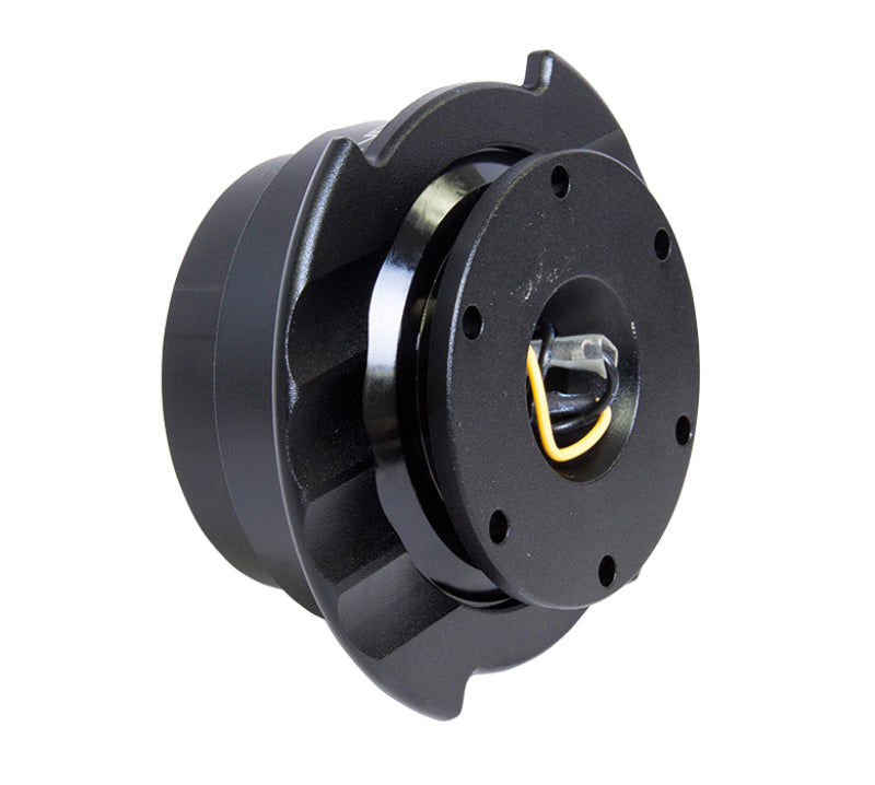 NRG Quick Release Kit Gen 2.5 - Black / Black Ring w/Finger Grooves SRK-250BK