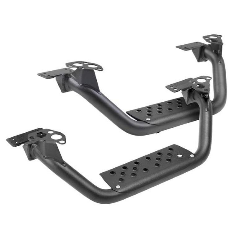 Go Rhino Dominator Extreme D6 SideSteps - Tex Blk - 4in Drop Down Steps (Pair) D6410000T