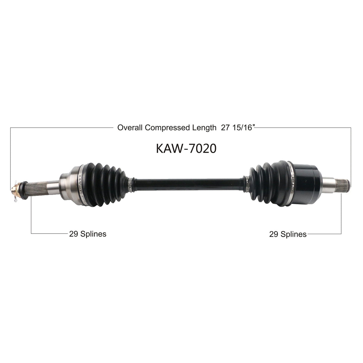 OPEN TRAILOe 2.0 Axle Rear LeftKAW-7020