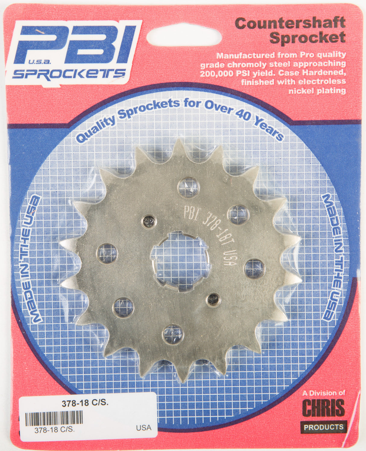 PBIFront Cs Sprocket Steel 18t-530 Hon378-18