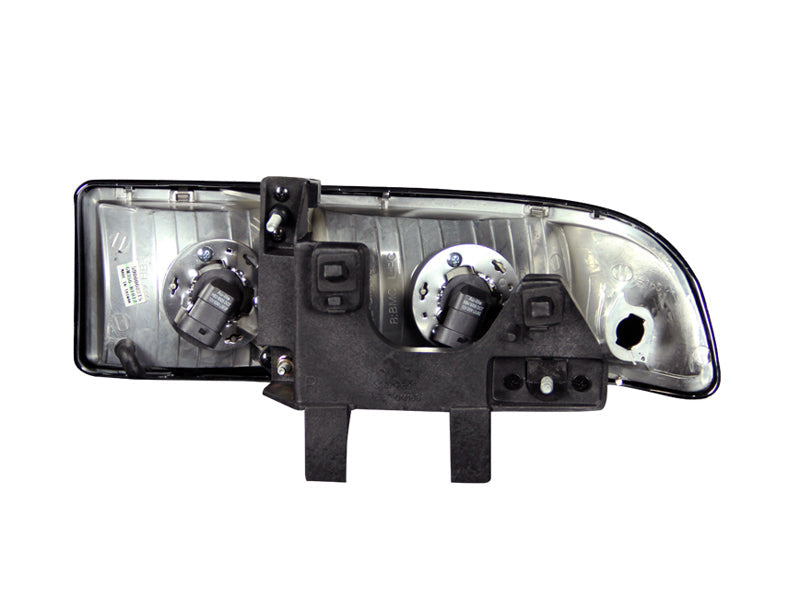 ANZO 1998-2005 Chevrolet S-10 Crystal Headlights Black 111156