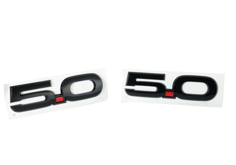 Ford Racing 15-17 Ford Mustang 5.0L Fender Emblem Black M-1447-M50AB