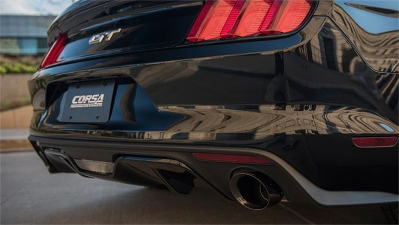 Corsa 15-16 Ford Mustang GT Convertible 5.0L V8 Black Xtreme Dual Rear Exit Exhaust 14342BLK