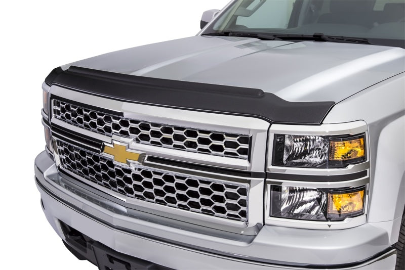 AVS 14-18 GMC Sierra 1500 Aeroskin II Textured Low Profile Hood Shield - Black 436075