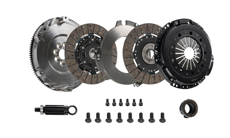 DKM Clutch BMW E46 M3 MS Twin Disc Clutch Kit w/Steel Flywheel (660 ft/lbs Torque) MS-006-054