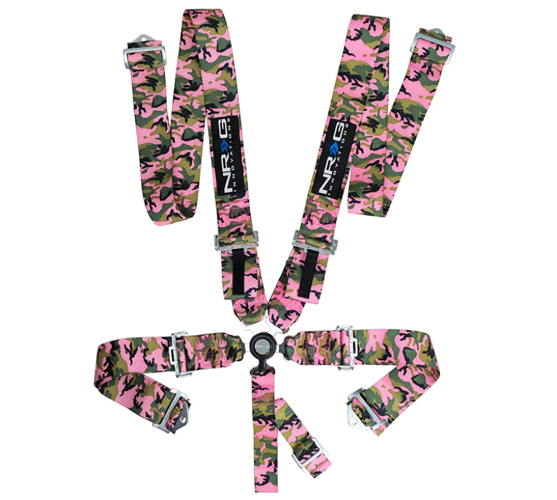 NRG SFI 16.1 5pt 3in. Seat Belt Harness/ Cam Lock - Pink Camo SBH-RS5PCPKCAMO