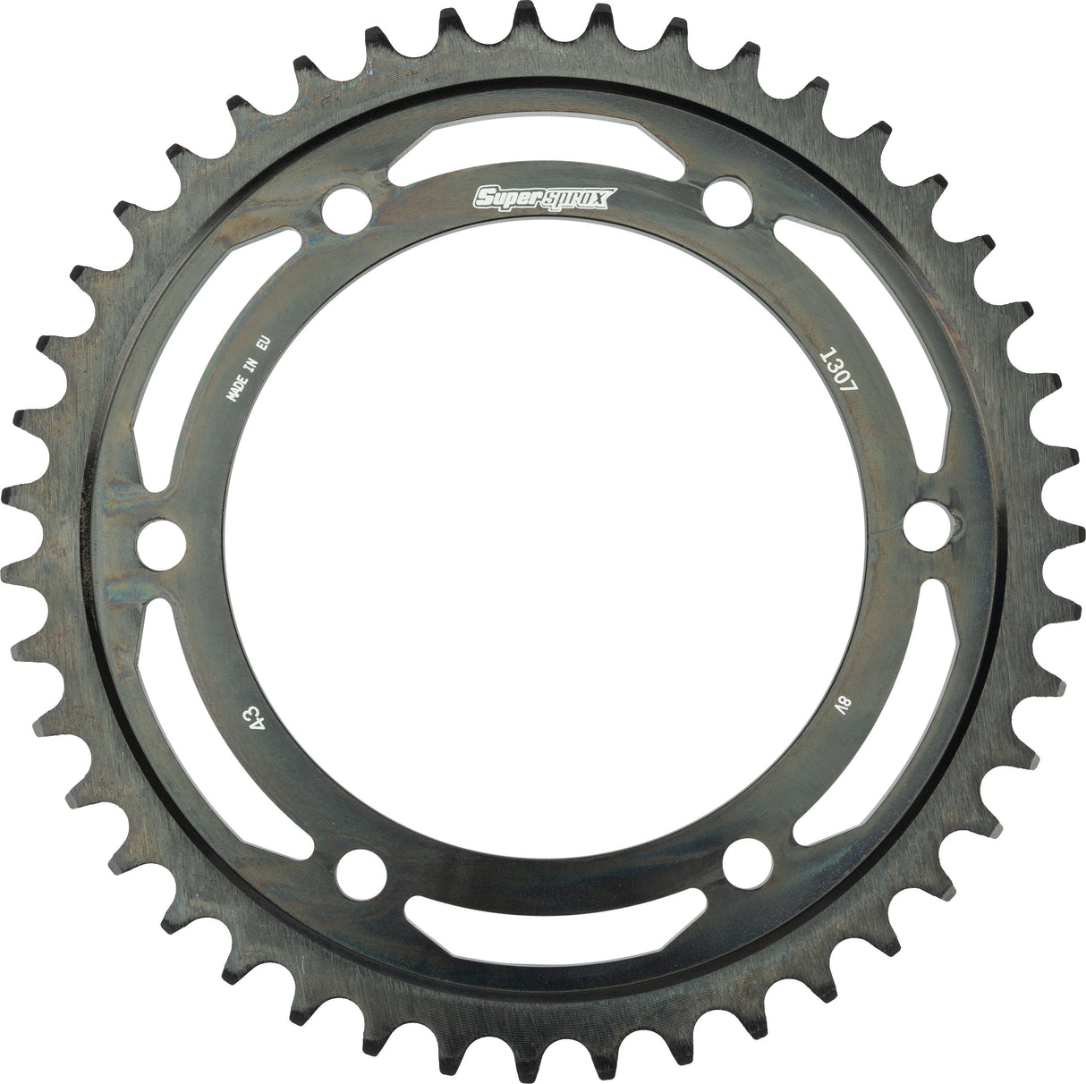 SUPERSPROX Rear Edge Sprocket Steel 43t-525 Blk Hon RFA-1307-43-BLK