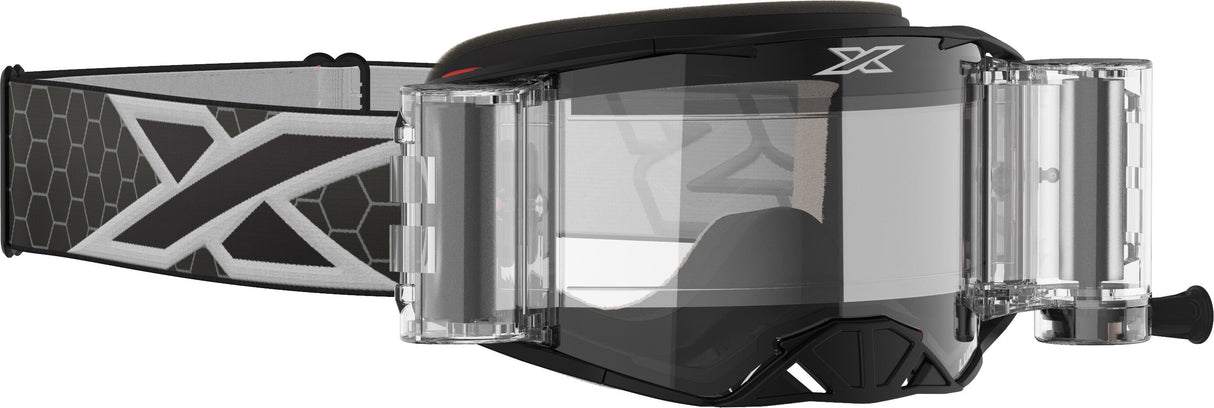 EKS BRAND Lucid Goggle Race Pack Black/White Zip Off Clear 067-11100