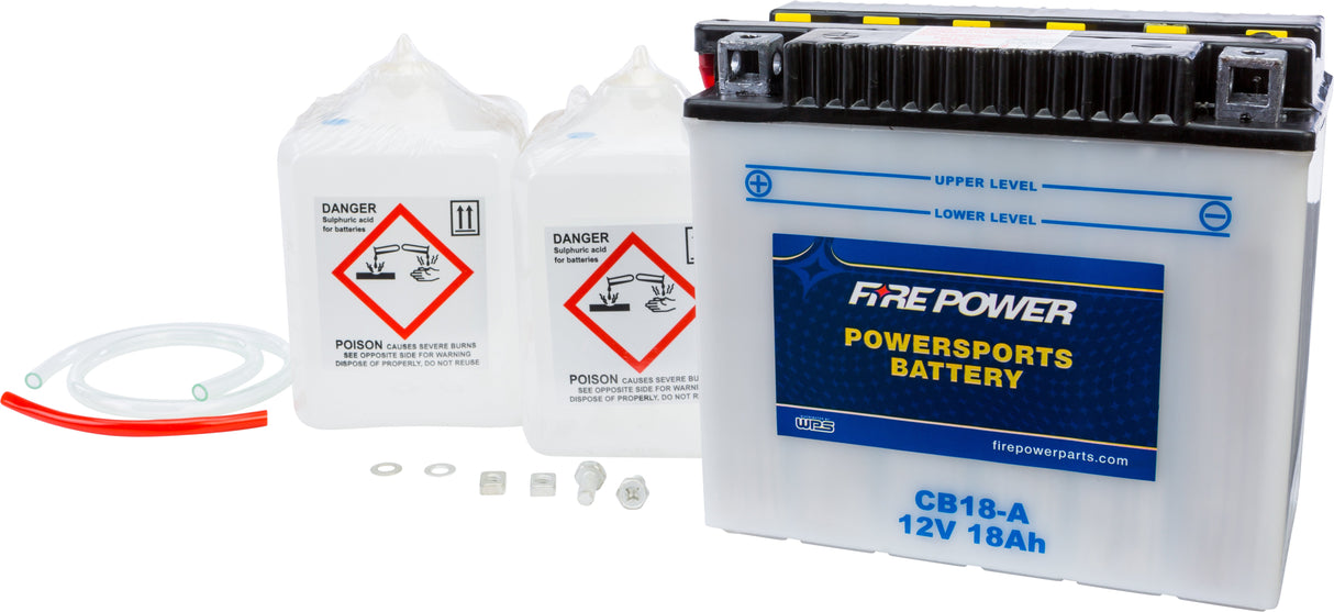 FIRE POWER Battery W/Acid Cb18-A 12v Heavy Duty CB18-A