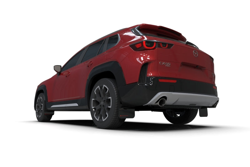 Rally Armor - 2024 Mazda CX-50 Black UR Mud Flap W/Red Logo (Will Not Fit CX-5) MF107-UR-BLK-RD