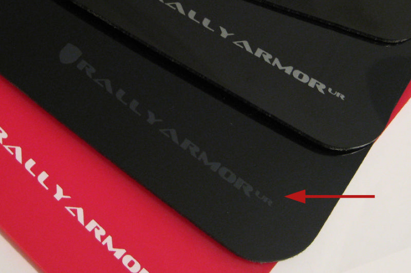Rally Armor 02-07 Subaru WRX/STI/RS/2.5i (Wagons Req. Mod.) Black UR Mud Flap w/ Grey Logo MF1-UR-BLK/GRY