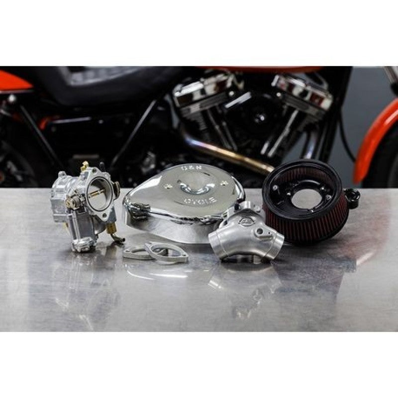 S&S Cycle 2006 BT Super E Carburetor & Stealth Air Cleaner Kit w/ Chrome Teardrop 110-0151
