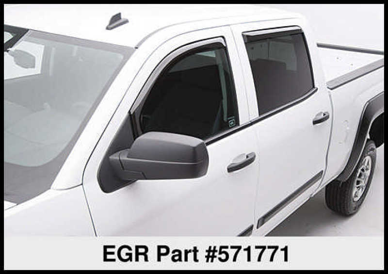 EGR 14+ Chev Silverado/GMC Sierra Crw Cab In-Channel Window Visors - Set of 4 (571771) 571771