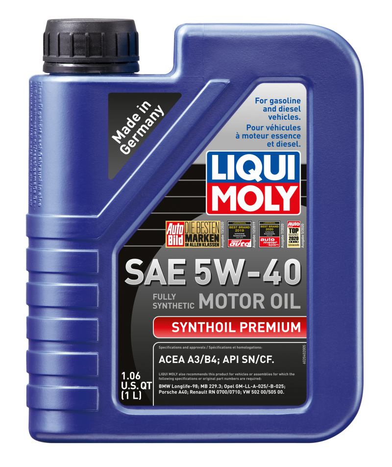 LIQUI MOLY 1L Synthoil Premium Motor Oil SAE 5W40 2040
