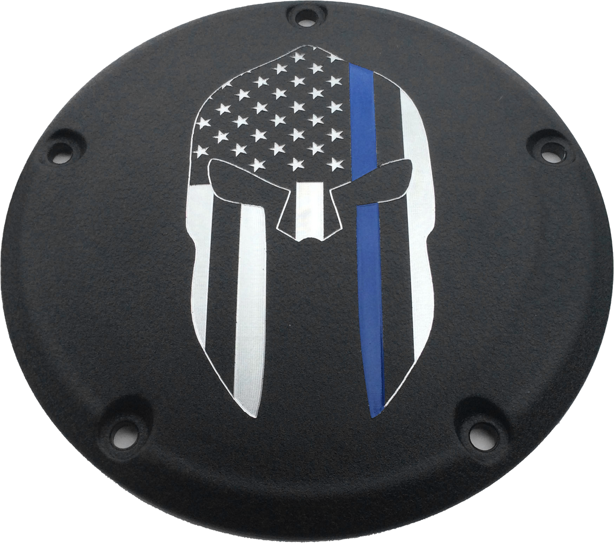 CUSTOM ENGRAVING 7 Tc Derby Cover Sparta Blue Line Black LE02-12BG