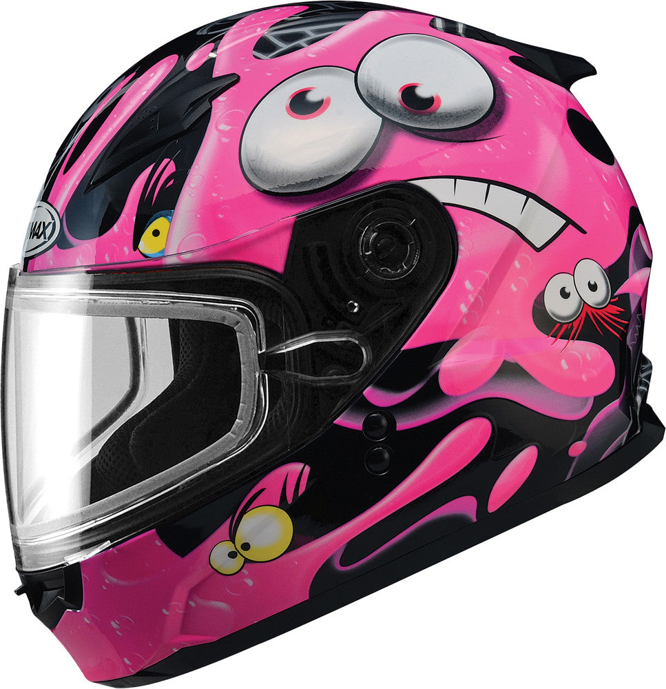 GMAX Gm-49y Snow Helmet Slimed Black/Pink Ym G2491401 TC-14
