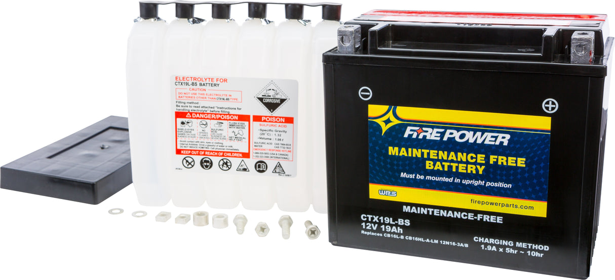 FIRE POWER Battery Ctx19l-Bs Maintenance Free CTX19L-BS