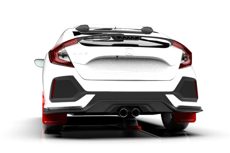 Rally Armor 17-19 Honda Civic Sport Touring Red UR Mud Flap w/ White Logo MF51-UR-RD/WH