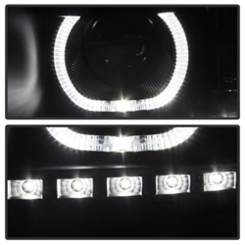 Xtune Chevy Silverado 1500/2500/3500 07-13 LED Halo Projector Headlights Black PRO-JH-CSIL07-CFB-BK 9032189