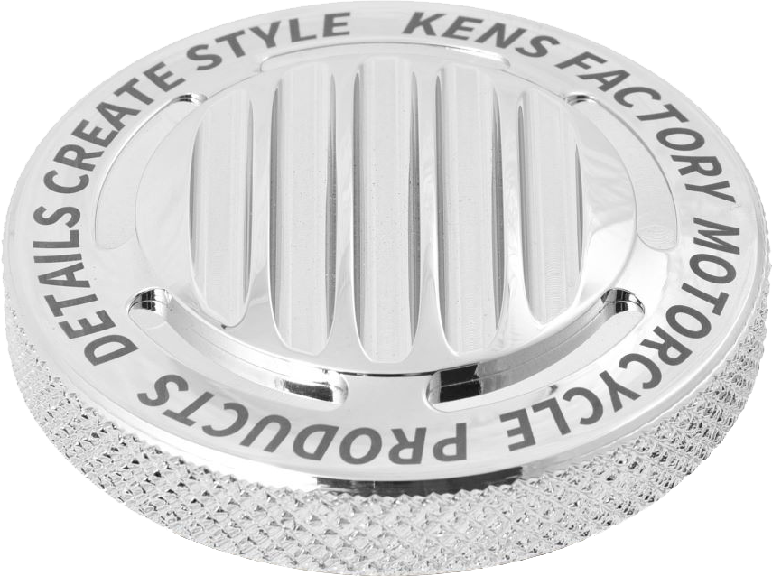 KENS FACTORYNx Lvl Gas Cap Finned Chrome Dummy Cap For M8 LhKFC-06