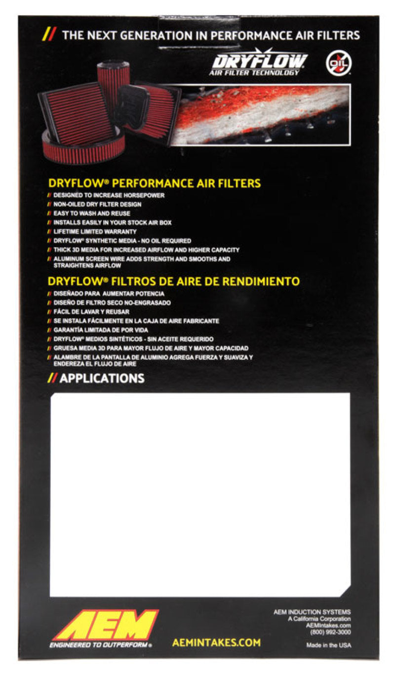 AEM 17-20 Subaru BRZ 2.0L DryFlow Air Filter 28-50060