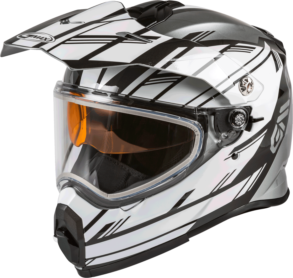 GMAX At-21s Adventure Epic Snow Helmet Silver/White/Black 2x G2211128
