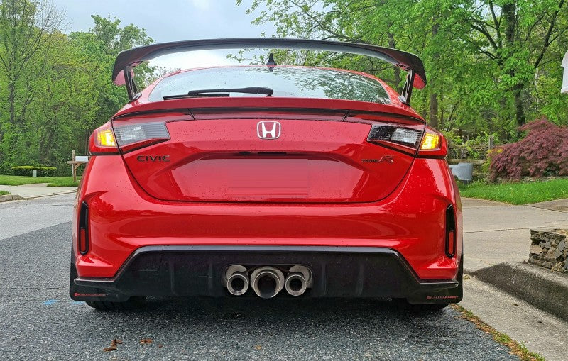 Rally Armor 2023+ Honda Civic Type R Black Mud Flap Light Blue Logo MF97-UR-BLK-NB