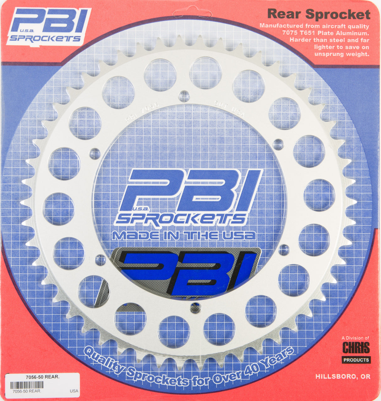 PBIRear Sprocket Aluminum 50t-520 Yam7056-50-3