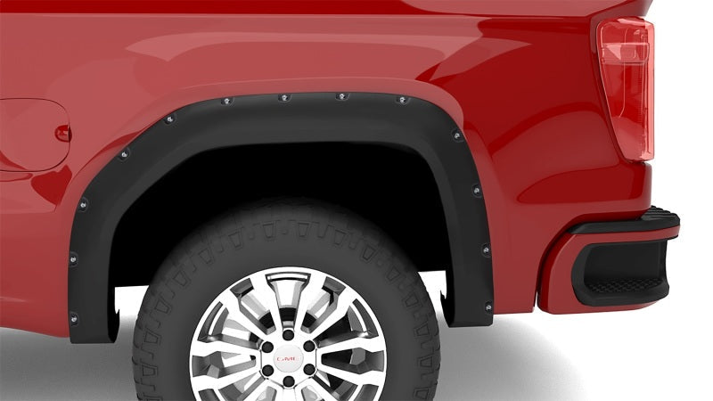 Lund 19-22 GM Silverado/Sierra RX-Flat Textured Elite Series Fender Flares w/Black Bolts - Black 4pc RX130T