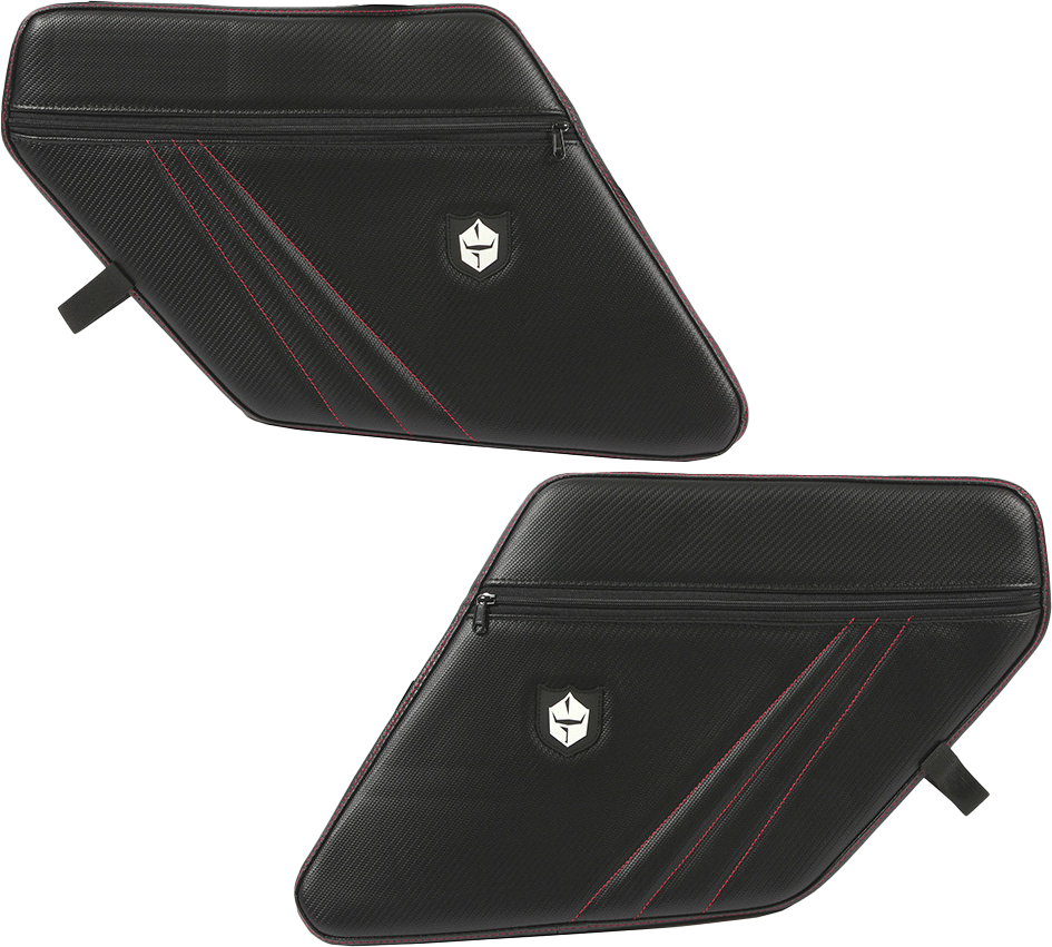 PRO ARMOR Rear Stock Door Knee Pads With Storage Red Stitching P144Y327RD