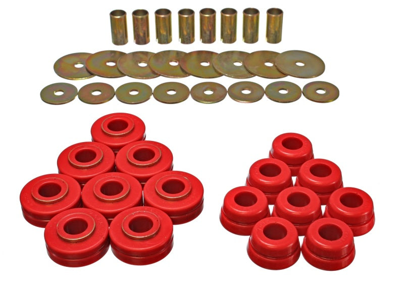 Energy Suspension Nissan/Datsun Red Body Mount Set 6.4101R