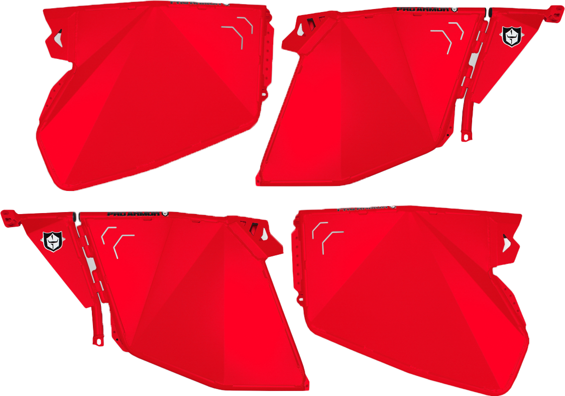 PRO ARMOR Traditional Half Doors Red Pol P144D000RD-293