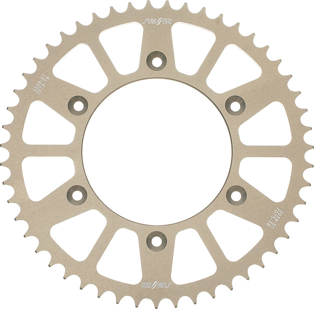SUNSTAR Rear Sprocket Aluminum 46t-520 Hon/Yam 5-359246