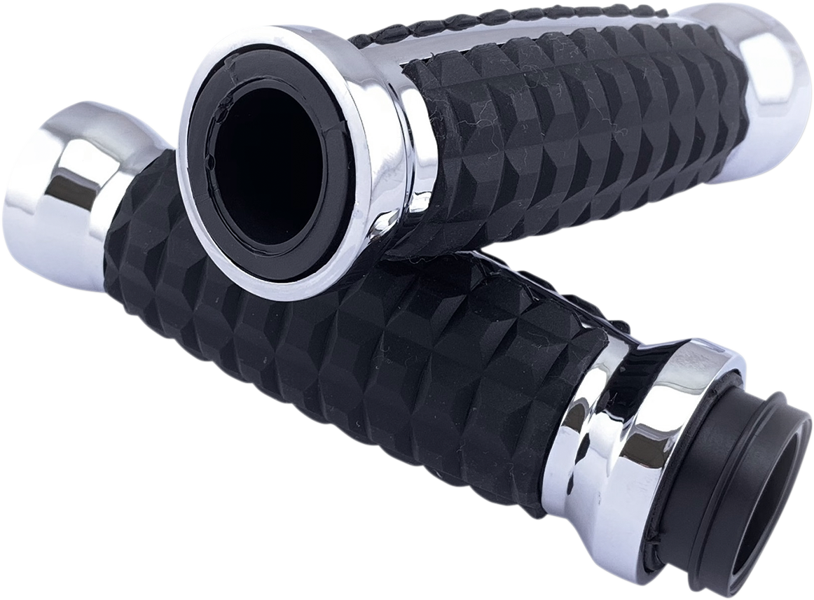 Puños DRAG SPECIALTIES - Granada - TBW - Cromado H17-05C6CT