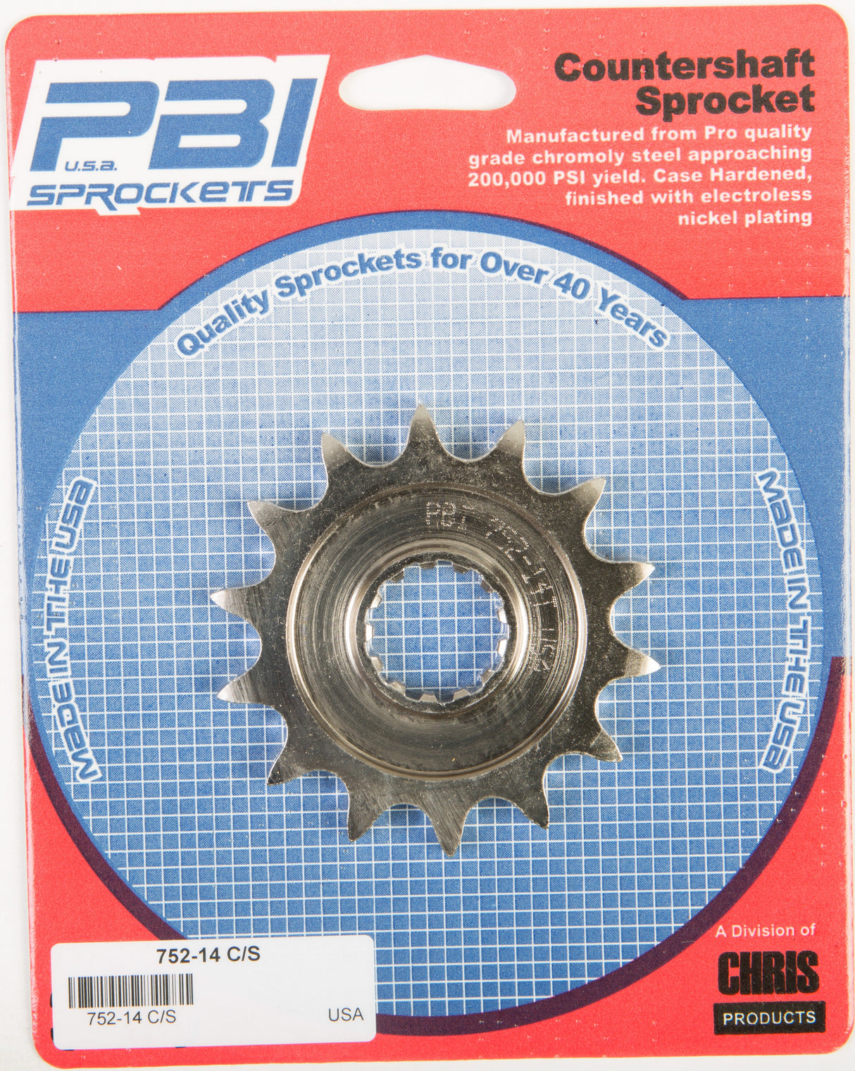 PBIFront Cs Sprocket Steel 14t-520 Kaw/Yam752-14