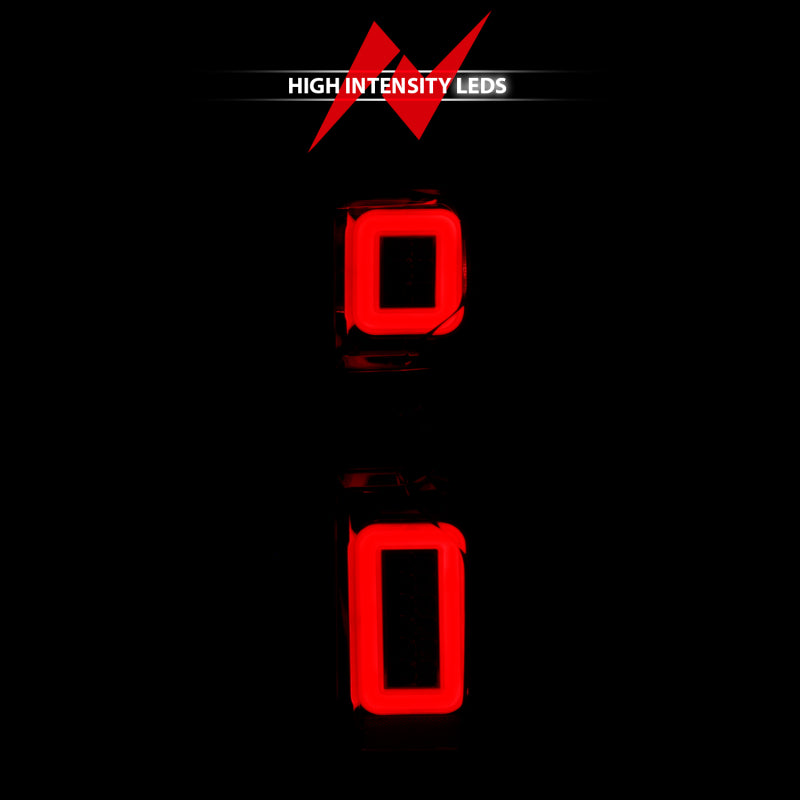 Anzo 19-21 Chevy Silverado Full LED Tailights Chrome Housing Red/Clear Lens G2 (w/C Light Bars) 311416