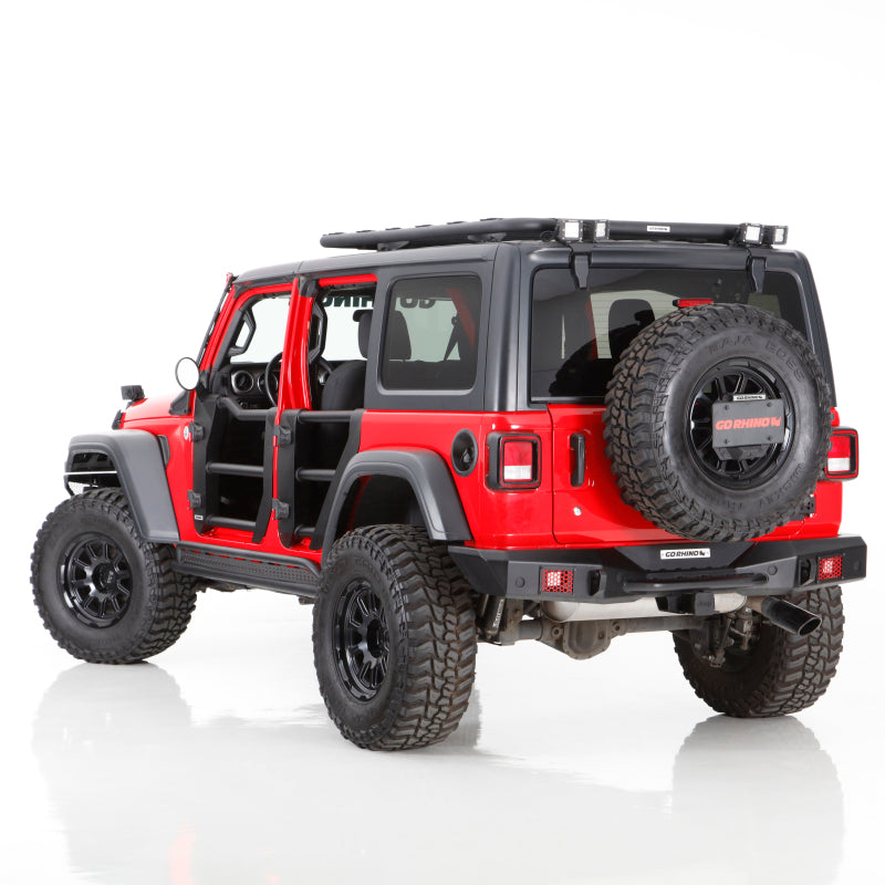 Go Rhino 08-22 Jeep Wrangler JL/JLU Body Mount Spare Tire Carrier - Tex. Blk 27137T