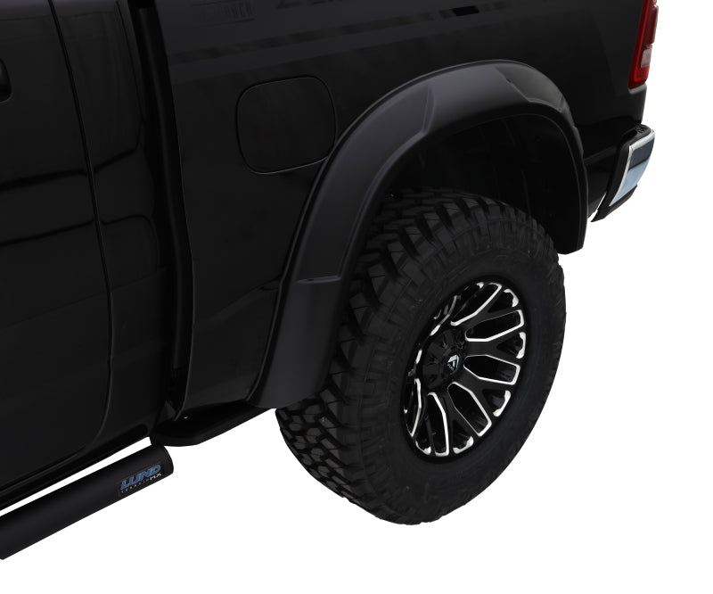 Bushwacker 19-22 Ram 1500 (Excl. Rebel/TRX) 76.3 & 67.4in Bed DRT Style Flares 4pc - Blk / Smooth 50934-02
