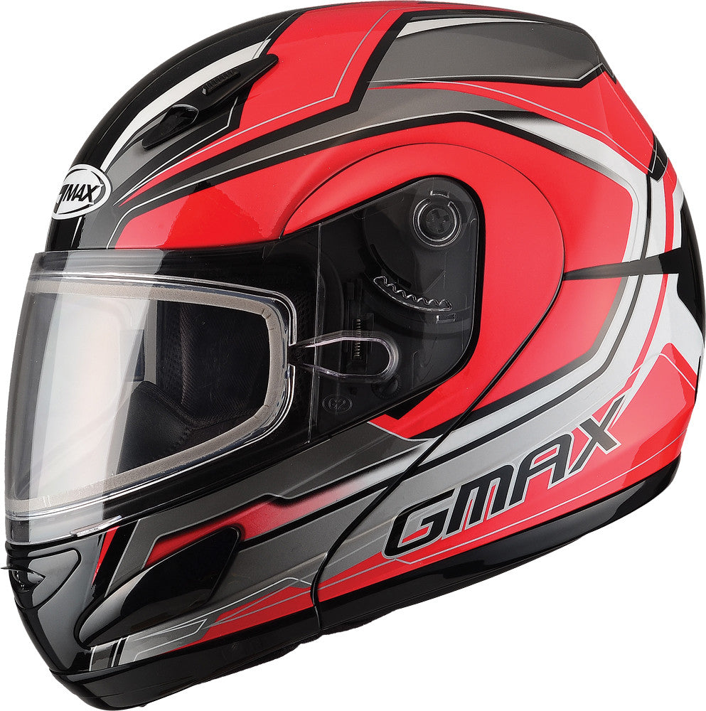 GMAX Gm-44s Modular Glacier Snow Helmet Red/Silver/Black Sm G6444204 TC-1