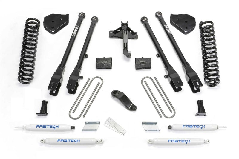 Fabtech 19-20 Ford F450/F550 4WD Diesel 6in 4Link Sys w/Coils & Perf Shks K2337