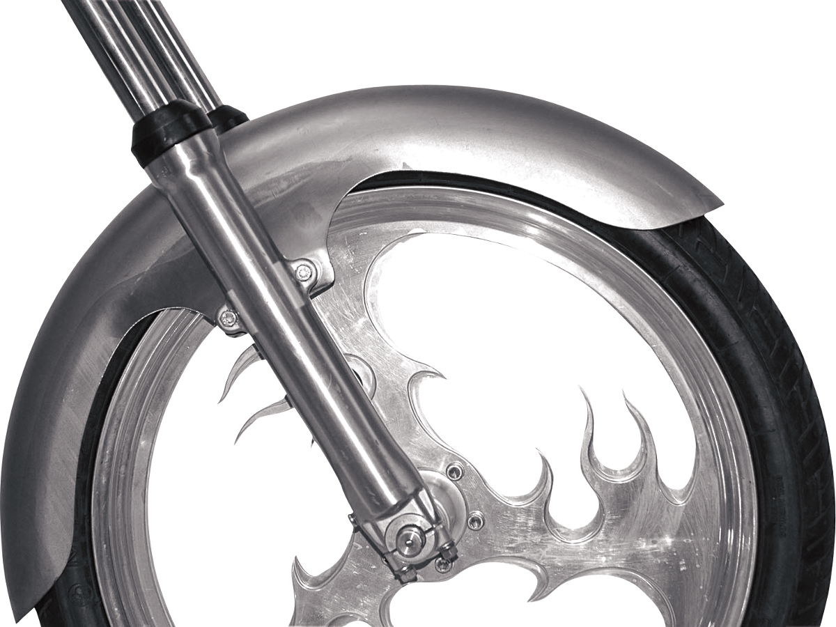 RUSS WERNIMONT DESIGNS Long Flared Front Fender - For 90/90-21 Wheel - 4.5" W x 37.5" L RWD-CW4.5L