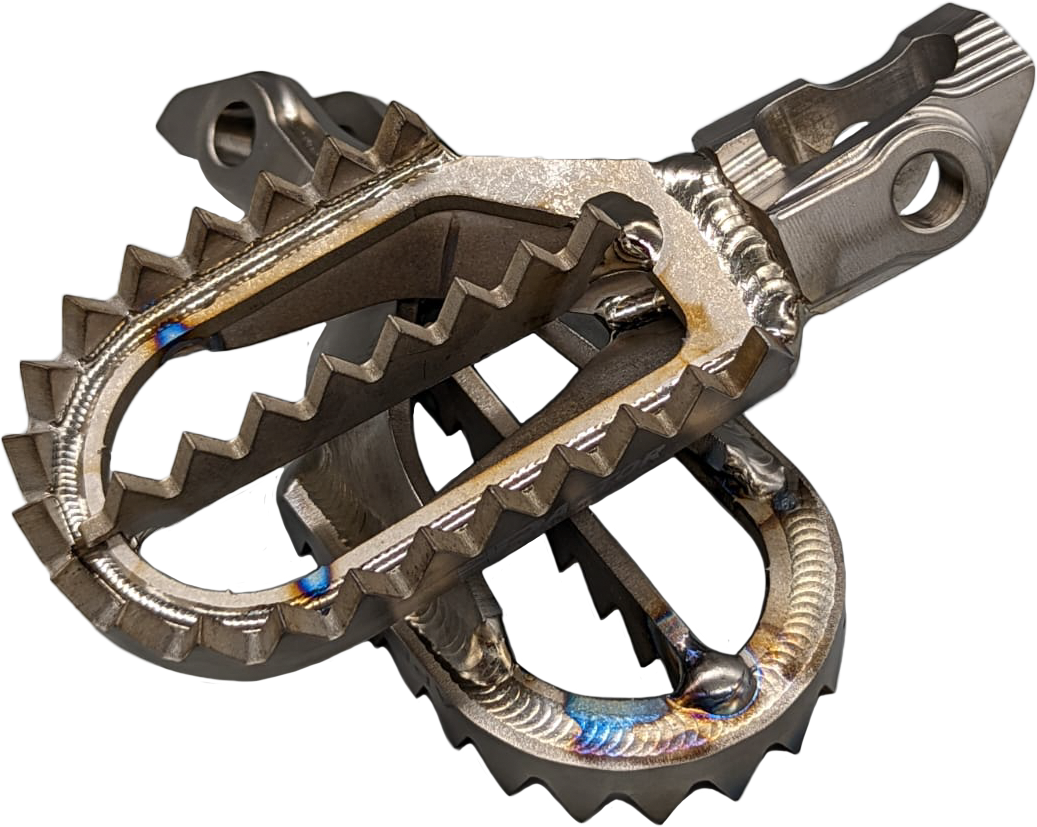 RAPTOR Titanium Foot Pegs 5mm Back From Stock RX023 5MM BACK