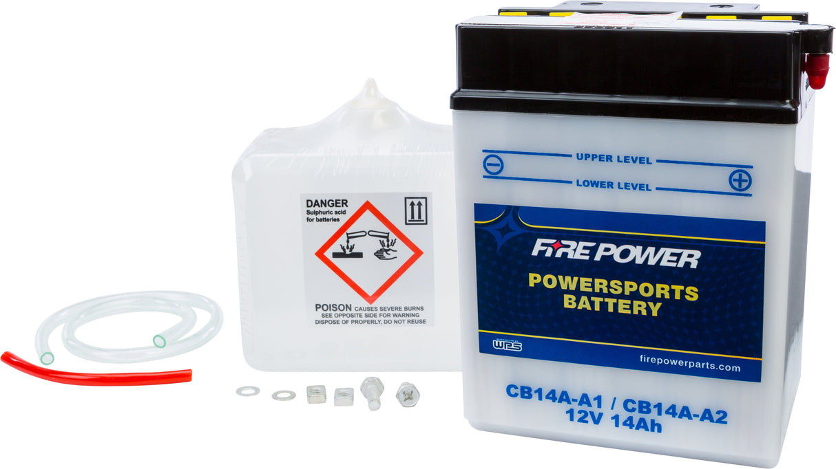 FIRE POWER Battery W/Acid Cb14a-A1/14a-A2 12v Heavy Duty CB14A-A2