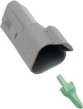 NAMZ CUSTOM CYCLE3-Wire Grey Deutsch Rcptcl & Wdglck Hd# 72123-94gyDR-3G