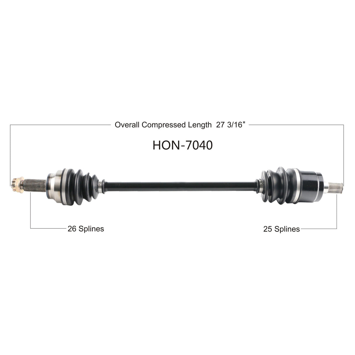 OPEN TRAILOe 2.0 Axle Rear LeftHON-7040