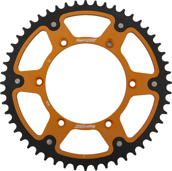SUPERSPROX Rear Stealth Sprocket Alu/Stl 52t-520 Gld Kaw/Suz RST-808-52-GLD